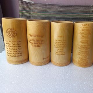 Ly Chú Đại Bi bằng tre Bamboo- Pháp Bảo Phật Gíao Mật Tông - Đồ Thờ Cúng -cầu sức khỏe, bình an, tài lộc-Decor Home An