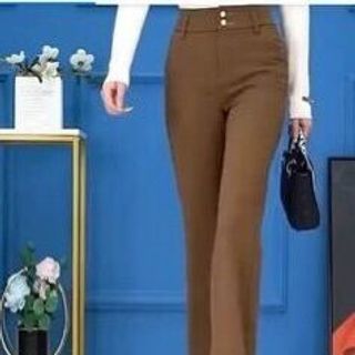 Quần ống loe cạp cao nữ đen dáng dài 2 nút cách điệu cá tính-mẫu hót dành cho chị em đi làm đi chơi đều đẹp mn 555