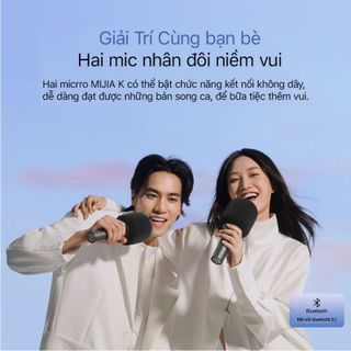 Mic hát karaoke Xiaomi song microphone kết hợp loa Bluetooth 5.1 âm thanh nổi khử tiếng ồn 2500mAh
