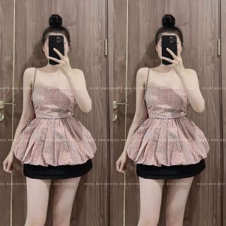 Áo peplum cúp ngực tùng bí chất vải nỉ xịn đẹp giá sỉ