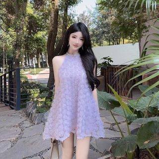 ĐẦM CỔ YẾM ĐÍNH ĐÁ ( VIDEO CHÍNH CHỦ)