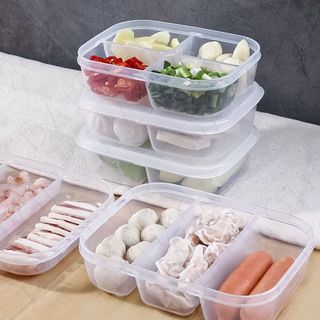 Hộp nhựa đựng thực phẩm 3 ngăn dáng cao 820ml Nakaya nhập khẩu từ Nhật bản