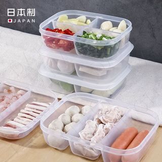 Hộp nhựa đựng thực phẩm 3 ngăn dáng cao 820ml Nakaya nhập khẩu từ Nhật bản