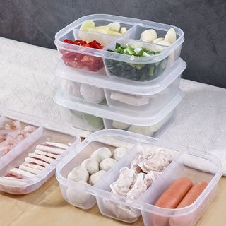 Hộp nhựa đựng thực phẩm 3 ngăn dáng cao 820ml Nakaya nhập khẩu từ Nhật bản giá sỉ