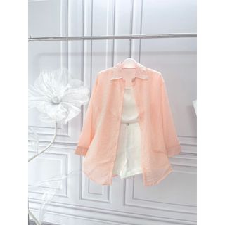 Sét Bộ Nữ Áo Sơ Mi Sọc 3 Món