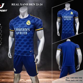 Quần áo bóng đá CLB Real xanh đen 2023-2024 giá sỉ