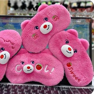 Bịt mắt ngủ họa tiết gấu dâu