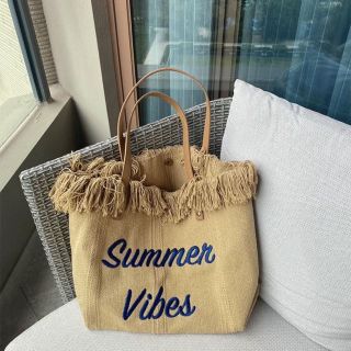 Túi sách vải Summer Vibes túi đi biển canvas quai da phong cách Hàn Quốc sang chảnh hot 2023