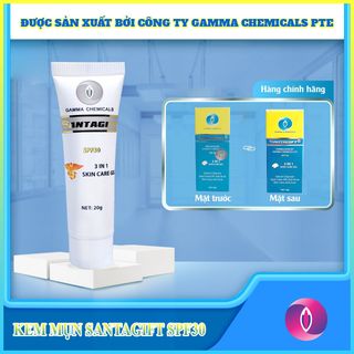 Kem mụn SANTAGIFT SPF30 - Hổ trợ giảm mụn - Ngừa thâm - Mờ thâm - 20g