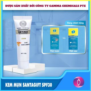Kem mụn SANTAGIFT SPF30 - Hổ trợ giảm mụn - Ngừa thâm - Mờ thâm - 20g