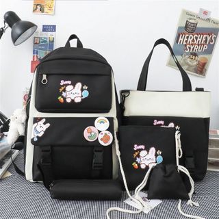 Set combo ba lô 4 món đi học, đi chơi, balo chống thấm nước thời trang hình thỏ sweet