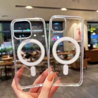 Ốp điện thoại trong suốt hỗ trợ sạc từ tính cho iphone (đóng hộp) 7plus/8plus/x/xs/xsmax/11/12/13/14/pro/max/plus/promax