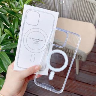 Ốp điện thoại trong suốt hỗ trợ sạc từ tính cho iphone (đóng hộp) 7plus/8plus/x/xs/xsmax/11/12/13/14/pro/max/plus/promax