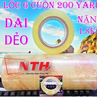 1 Cây Băng Keo Trong 200 Yard 6 Cuộn Siêu To Khổng Lồ- Dính Siêu Chắc giá sỉ