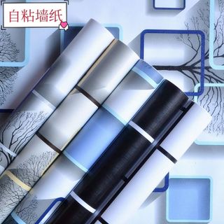 10m Giấy dán tường ô vuông xanh bóc và dán trang trí tường