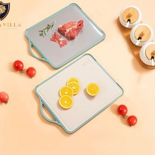 Thớt kháng khuẩn 2 mặt Kaisa Villa CJ-044, Nhựa PP và inox 304 cao cấp, hàng tiện ích cho gia đình