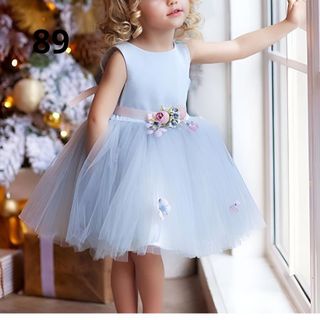 Đầm công chúa lưới xanh đi sinh nhật cho bé gái từ 0-12 tuổi M89 giá sỉ