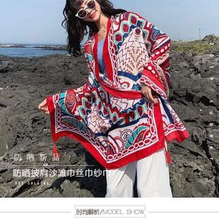 Khăn choàng Boho - Bohemian - Thổ Cẩm đi biển