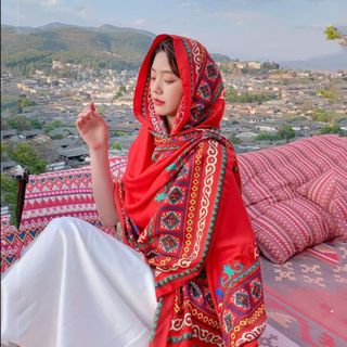 Khăn choàng Boho - Bohemian - Thổ Cẩm đi biển
