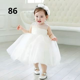 Đầm công chúa đô đi sinh nhật lưới trắng cho bé gái từ 0-12 tuổi M86 giá sỉ