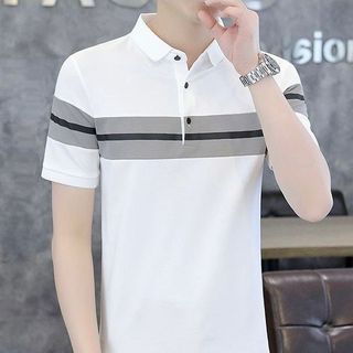 ÁO POLO TRẮNG CHẠY DÂY SIÊU ĐẸP BÁN XỊN