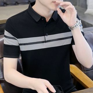 ÁO POLO ĐEN CHẠY DÂY XỊN CHUYÊN BÁN SỊN