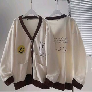 ÁO KHOÁC CARDIGAN MẶT CƯỜI NỮ CHẤT NỈ COTTON giá sỉ