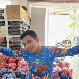Bộ bơi bé trai áo tay dài quần đùi màu xanh và đỏ size đại cồ