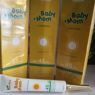 KEM CHỐNG NẮNG BABY & MOM SPF 45 PA +++ 20ML Dịu Nhẹ, An Toàn, Dùng Cho Mẹ Và Bé