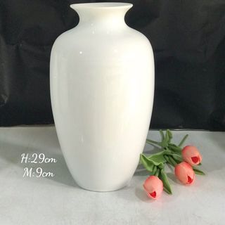 Lọ hoa sứ trắng Bát Tràng
