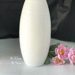 Lọ hoa sứ trắng Bát Tràng