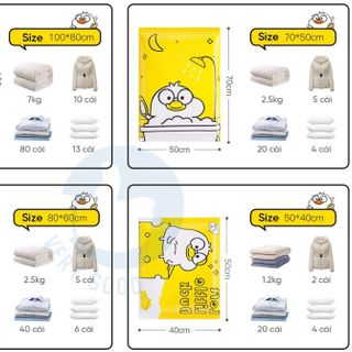 HL064-Túi hút chân không đựng quần áo chăn màn túi zip đủ kích thước máy hút chân không mini bảo quản đồ dùng gia đình