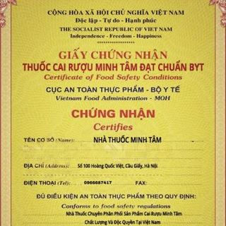 Cai Rượu Minh Tâm Chính Hãng