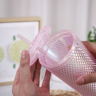 Ly Kim Cương 2 Lớp Cao Cấp Kèm Hình Dán