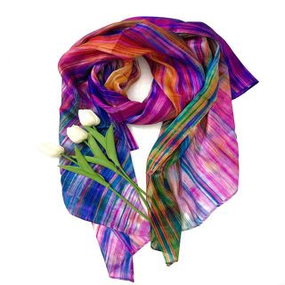 Khăn lụa tơ tằm Palacesilk tím, 100% silk