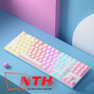 Bàn phím cơ ZIFRIEND KA802T sử dụng Blue Switch thiết kế mini nhỏ gọn chỉ 87 phím với keycap pudding xuyên led cực đẹp