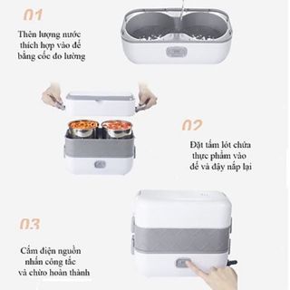 HỘP CƠM HÂM NÓNG 2 TẦNG 4 NGĂN LUNCHBOX