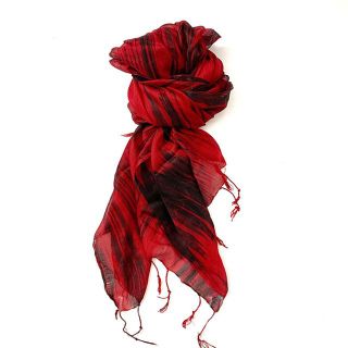 Vải lụa tơ tằm tua rua màu đỏ Palacesilk, 100% silk, KT 180*90cm