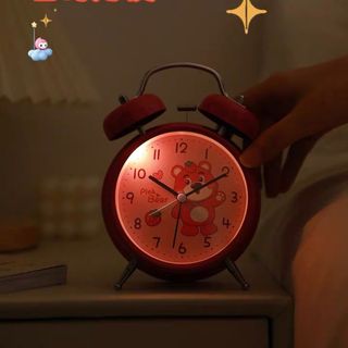 Đồng hồ để bàn , báo thức gấu dâu