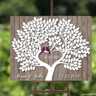 Tranh ký tên tone đỏ |Thao Wedding GuestBook Tranh gỗ ký tên nhiều mẫu size (40*60cm),(50*70cm)