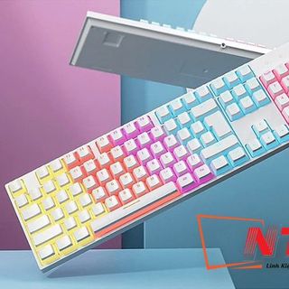 Bàn phím cơ Blue Switch ZIFRIEND KA102T với thiết kế full size 104 phím sử dụng keycap pudding xuyên led cực đẹp