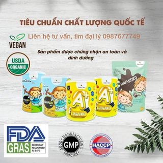 [Tặng quà] Sỉ Combo 6 Hộp Miwako A+ Vị Vani Hộp 700g, Sữa Hạt Miwako Hữu Cơ Cho Bé Từ 1 Tuổi Phát Triển Trí Não Chiều Cao Vị Ngọt Thanh - miwako