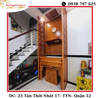 Có nên làm vách ngăn bàn thờ với phòng khách bằng gỗ?