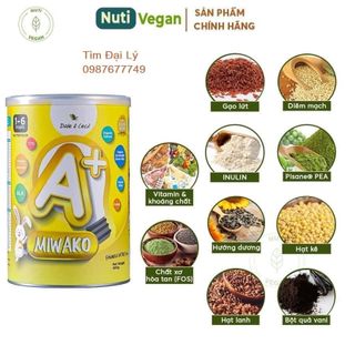 SỈ và Lẻ sữa thực vật hữu cơ Miwako A+ Hộp 400g - Vị Vani  Hà Nội