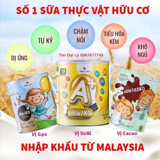 SỈ và Lẻ sữa thực vật hữu cơ Miwako A+ Hộp 400g - Vị Vani  Hà Nội