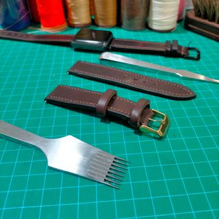 Dây đồng da da bò dày handmade may tay hoàn thiện cao