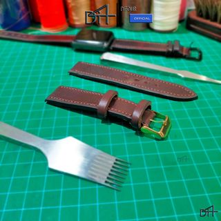 Dây đồng da da bò dày handmade may tay hoàn thiện cao