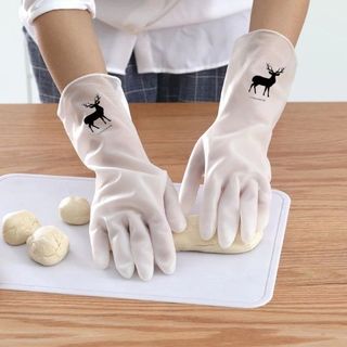 Găng tay hươu cao su siêu dai, bao tay hươu cao su rửa chén bát - Găng tay cao su hươu ngắn giá sỉ