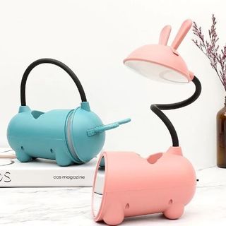 ĐÈN HỌC SẠC HÌNH TAI THỎ KÈM GƯƠNG