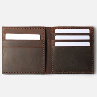 Ví nam da bò thật phong cách vintage may tay thủ công hoàn thiện tỉ mỉ ví đứng ví ngang